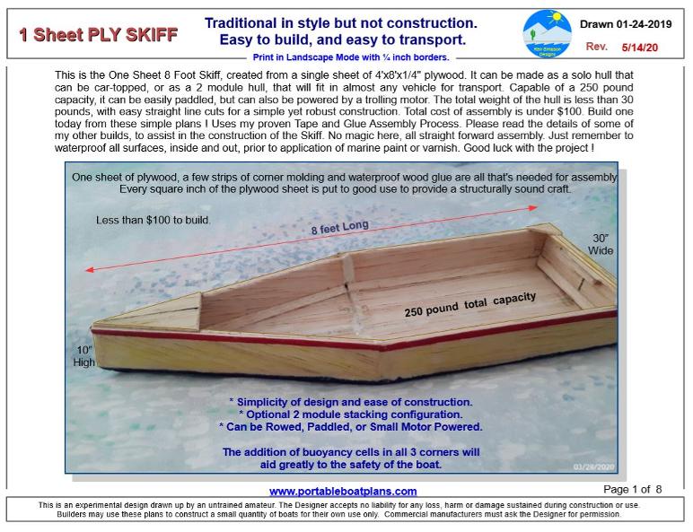 PORTABLE BOAT PLANS