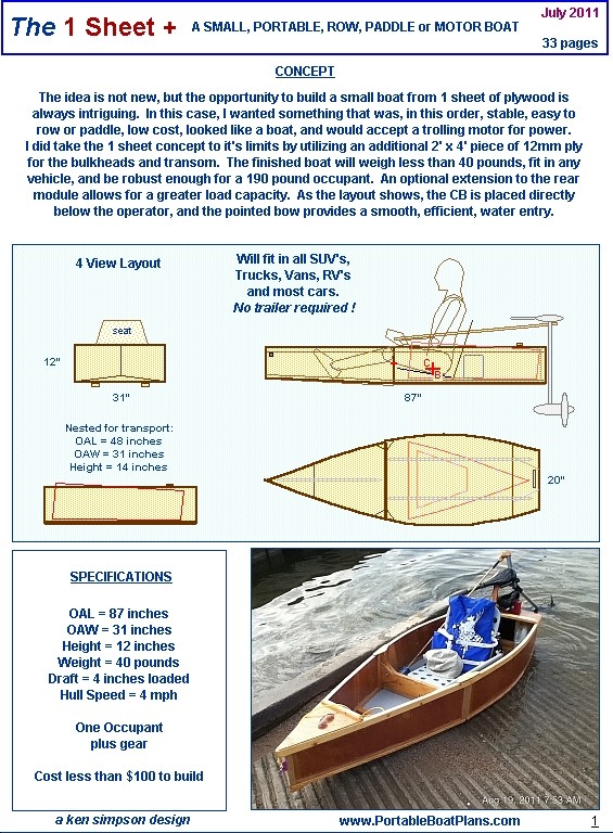 Portable Boat Plans