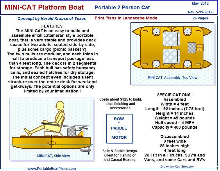 plan mini catamaran