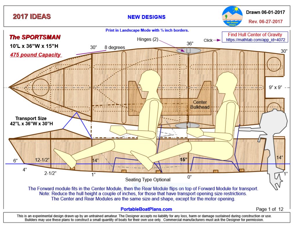 PORTABLE BOAT PLANS